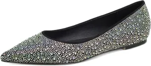 SHODENSE Women Cap Toe Flats Shoes Ankle Strap Pointed Closed Toe Flat Heel Mary Janes Two Tone Comfort 1" Low Chunky Heel Dress Shoes Pumps Office Ladies Driver Ballet Flats 4-10 M US