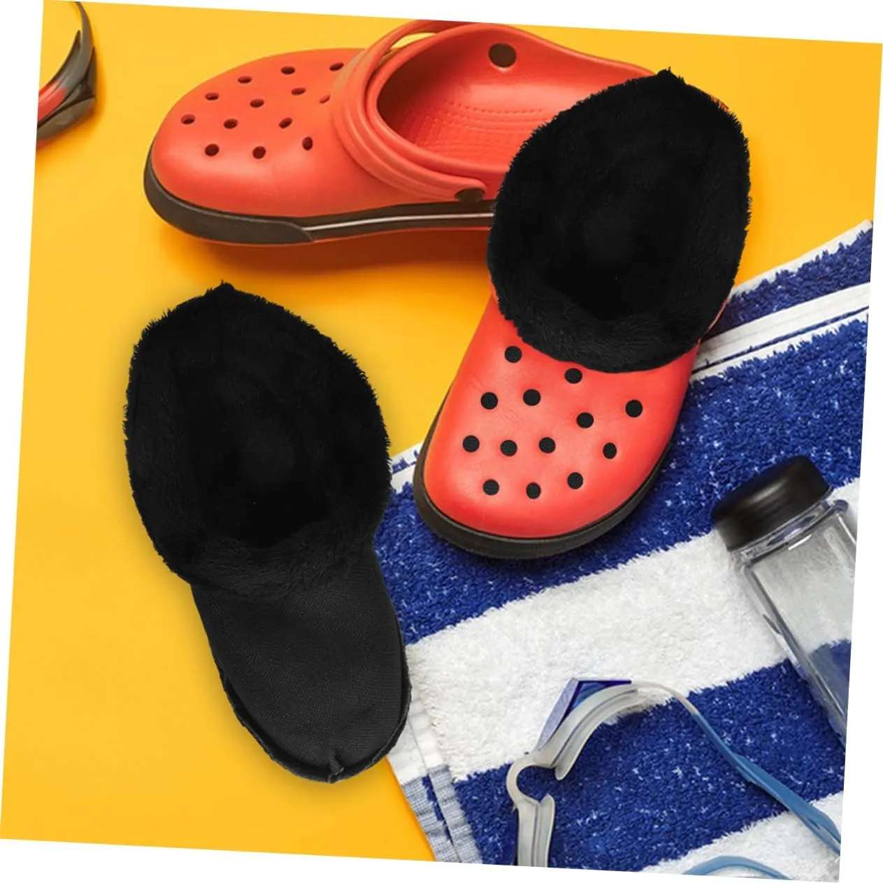 Shoe Liner Shoe Mat Insole Shoe Pads Slippers Bathtub Drain Cover Sink Stopper Kitchen Drain Soap Dispenser Shower Squeegee for Tile Shower Walls Socks Home Plush Black