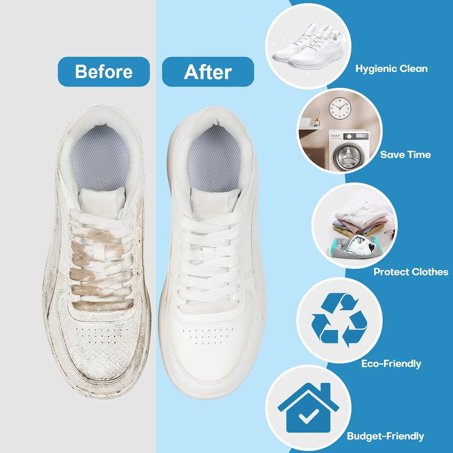 Shoe Washing Machine Bag: Laundry Shoe Bag for Washer and Dryer - 2pc Reusable Shoe Cleaning Bag for Sneaker Tennis Shoes Unstain Cleaner Kit (Gray 2pcs)