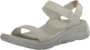 SKECHERS Women's Go Walk Arch Fit Sandal-Polished, Natural, 11