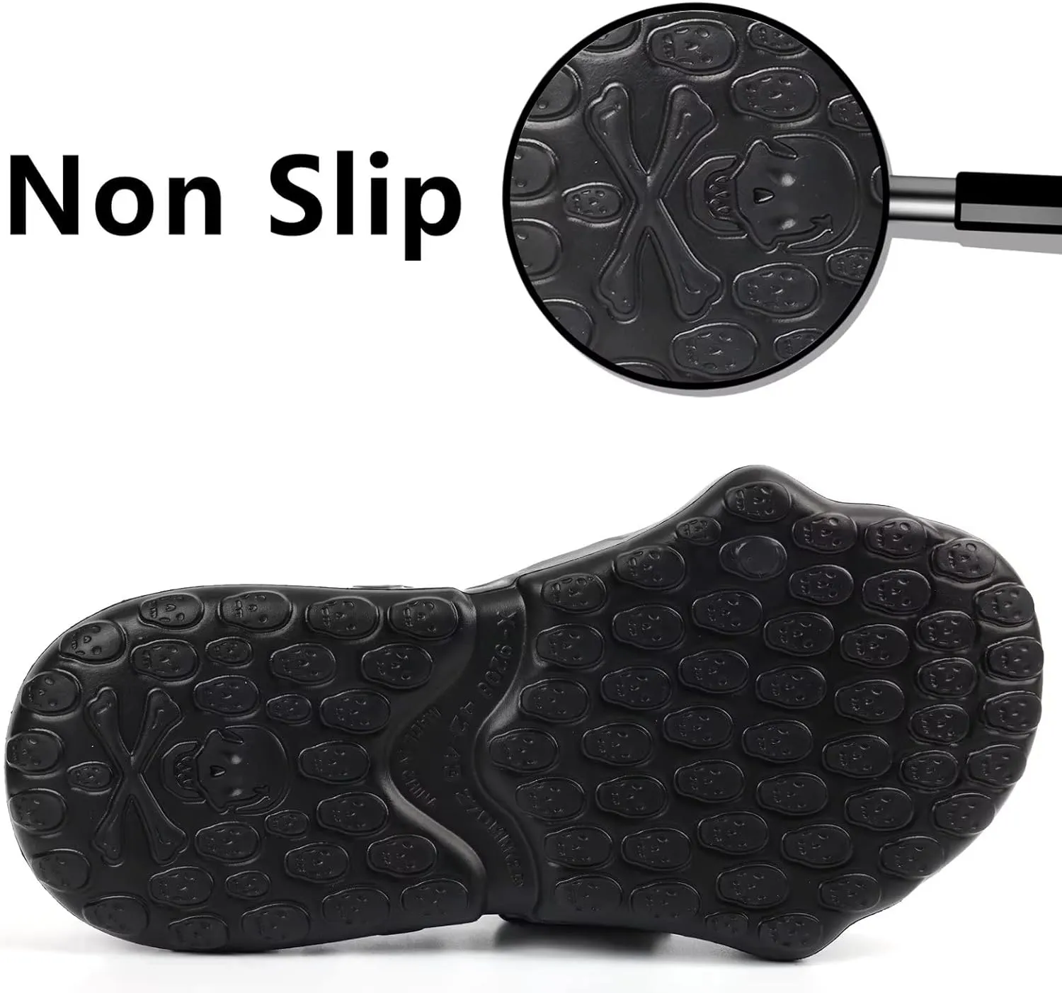 Skull Slides Sandals for Men Women,Non Slip Sport Cloud Cloudies Slides Slippers,Open Toe Slip on Comfy Beach Halloween Skull Slides Shower House Home Indoor Outdoor Thick Soft Shoes