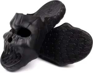 Skull Slides Sandals for Men Women,Non Slip Sport Cloud Cloudies Slides Slippers,Open Toe Slip on Comfy Beach Halloween Skull Slides Shower House Home Indoor Outdoor Thick Soft Shoes
