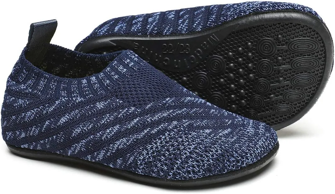 SLEVEL Comfort Toddler Slippers Lightweight Little Kids Indoor Non Slip Grip Around The House Home Shoes for Boys Girls