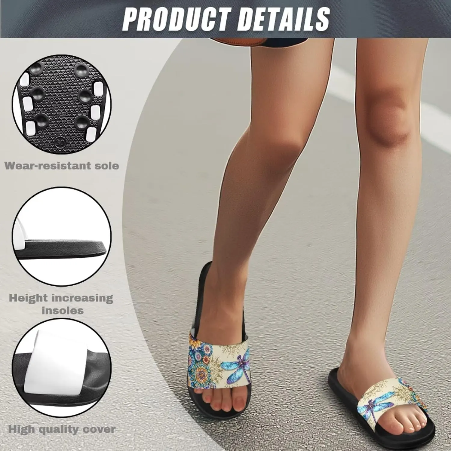 Slides Sandals Pillow House Flat Shoes Womens Shower Slippers Bathroom Anti Slip EVA Indoor Sandal Lightweight Summer Beach Slipper