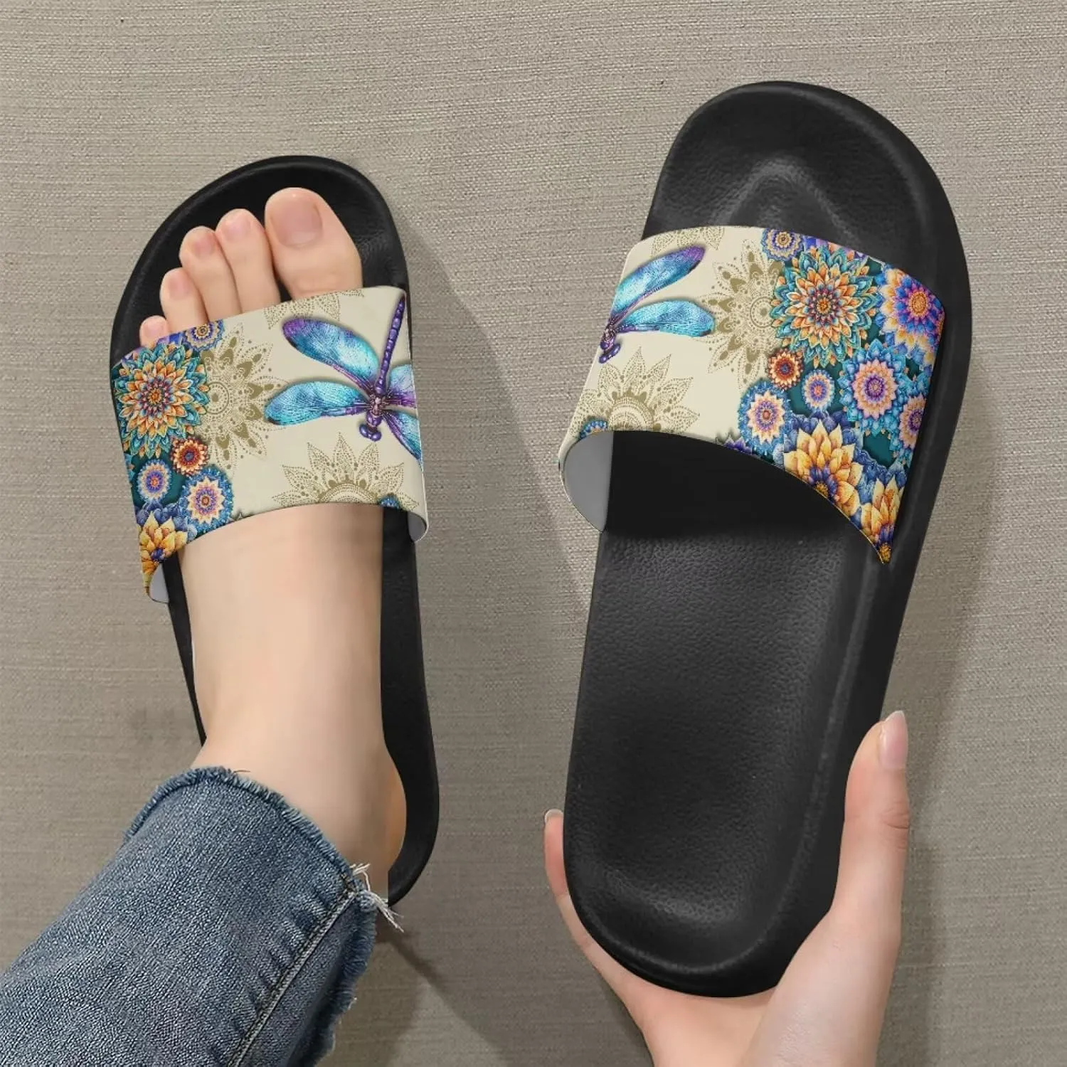 Slides Sandals Pillow House Flat Shoes Womens Shower Slippers Bathroom Anti Slip EVA Indoor Sandal Lightweight Summer Beach Slipper