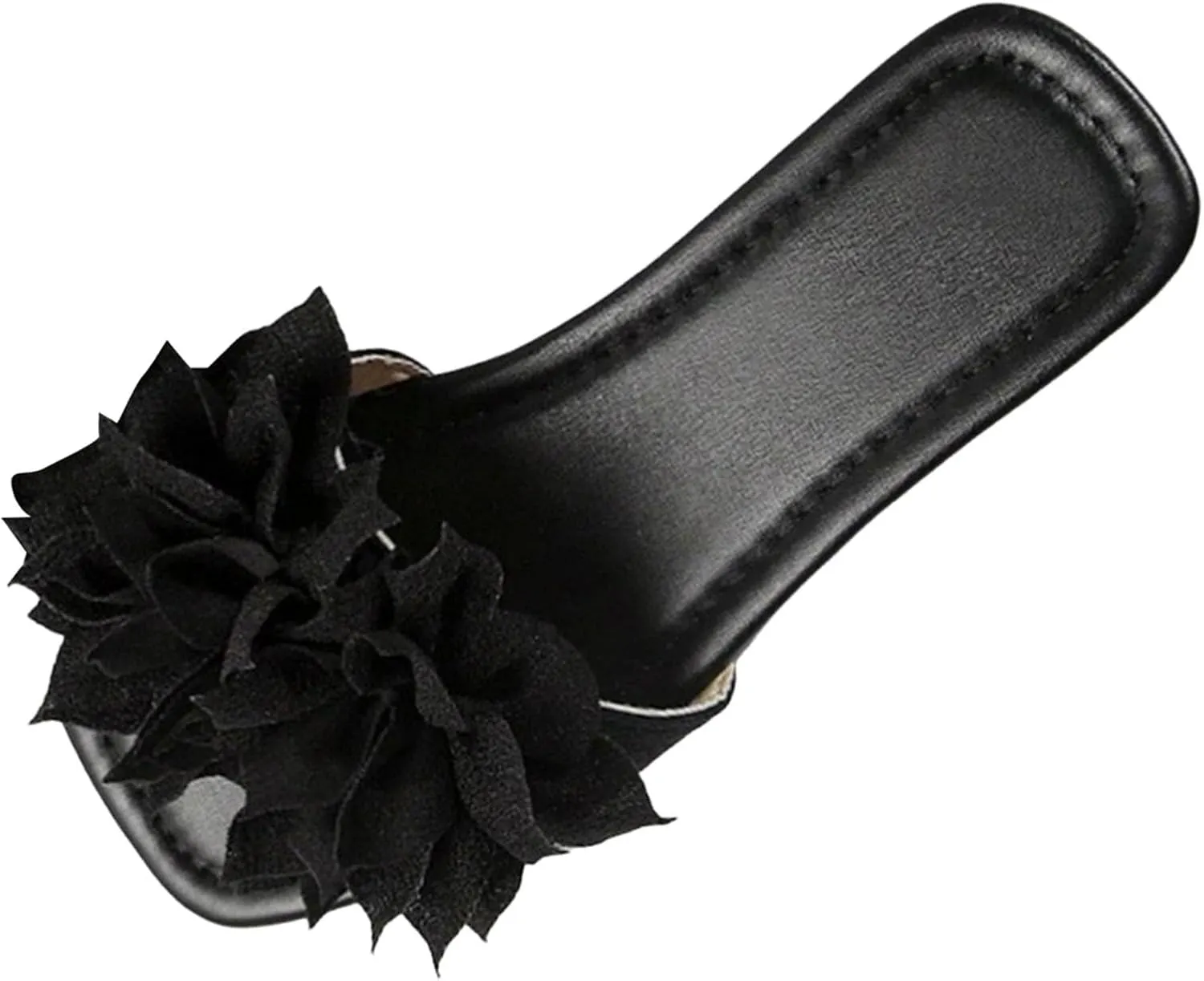 Slides Sandals Women Footwear Women's Summer Flat Casual Fashion Slippers Floral Embellishments One Line Beach Slippers
