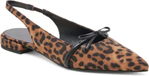 Slingback Flats for Women Bow Tie Closed Pointed Toe Low Heel Pumps Comfortable Work Dress Ballet Flats Mule Shoes