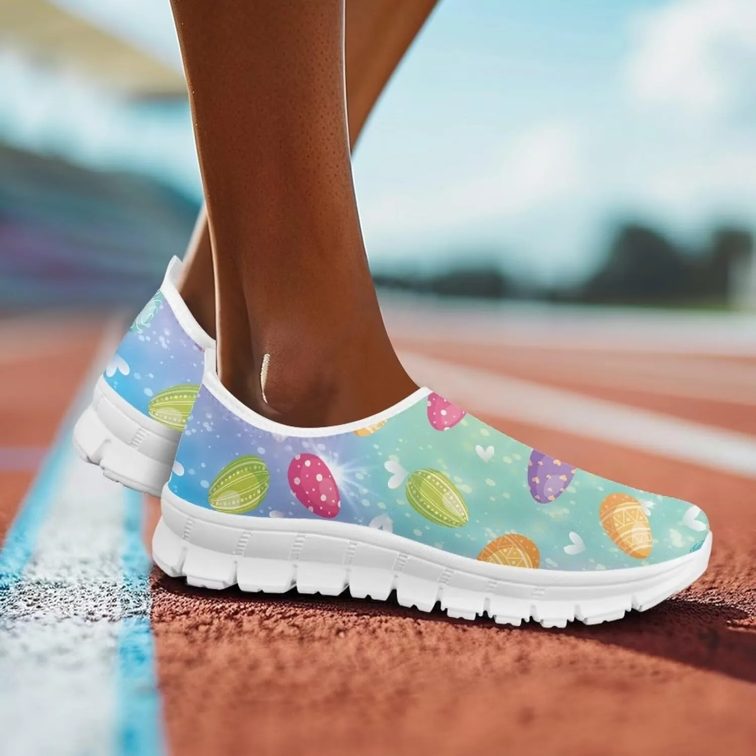 Slip On Walking Shoes for Women Casual Shoes Novelty Patterns Work Shoes