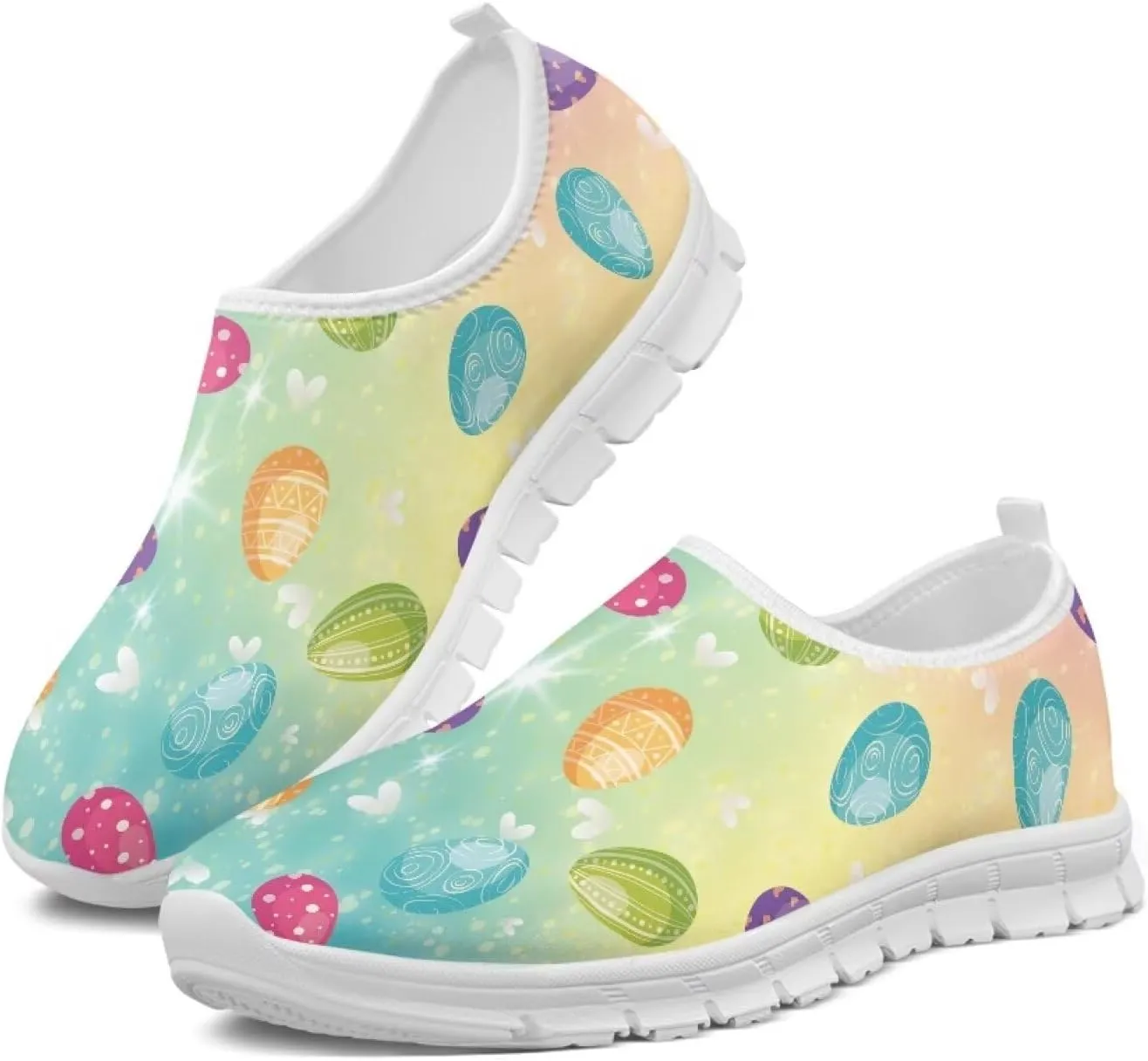 Slip On Walking Shoes for Women Casual Shoes Novelty Patterns Work Shoes