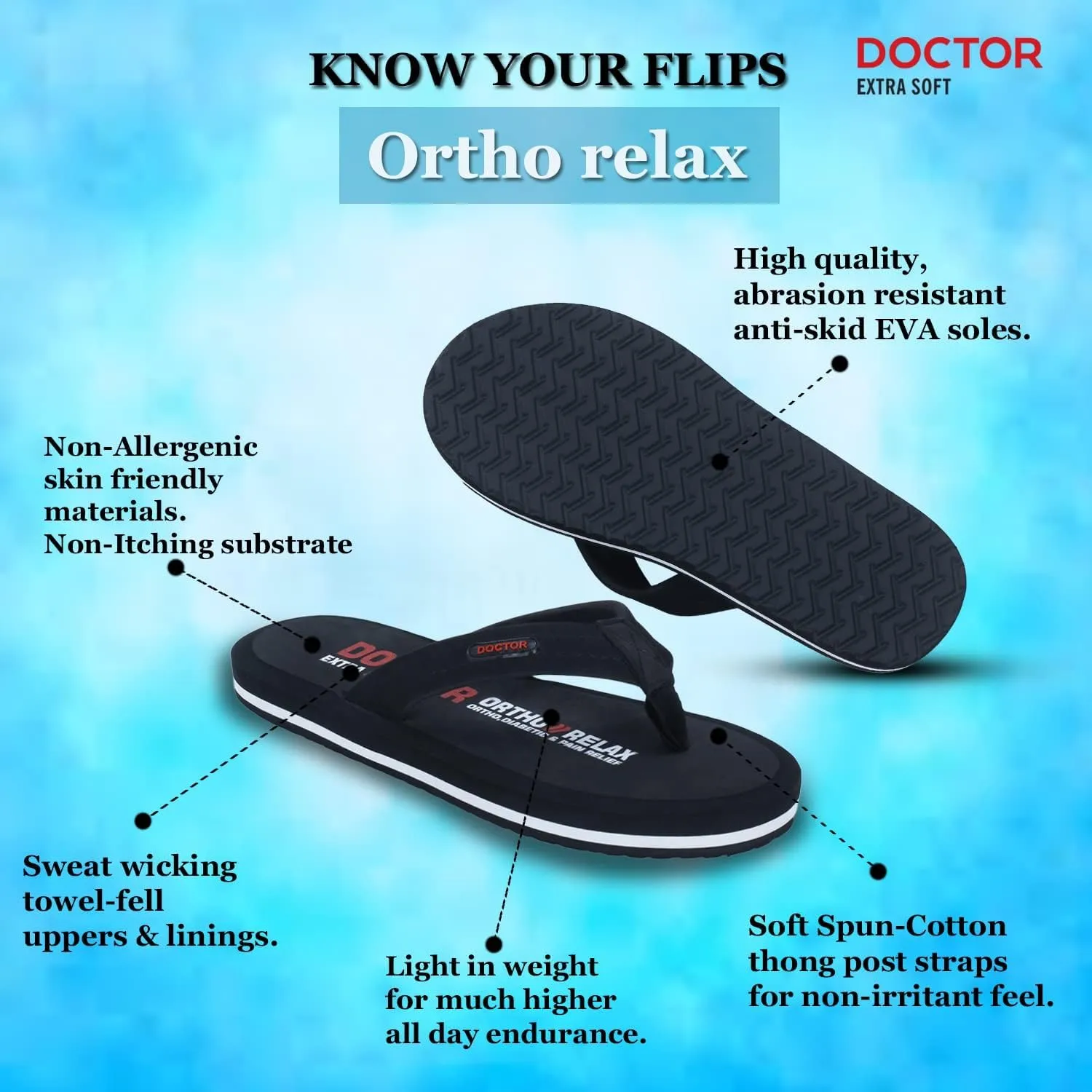 Slipper for Men's || Diabetic & Comfortable || Skid Resistant || Lightweight || Comfortable Footbed || Memory Foam Bounce Back Technology || Flip-Flop & Slippers D-32