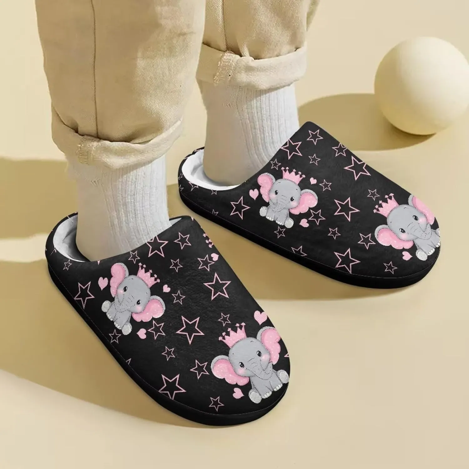Slippers for Kids Anti-slip House Slippers Warm Plush Slippers Cozy Bedroom Slippers