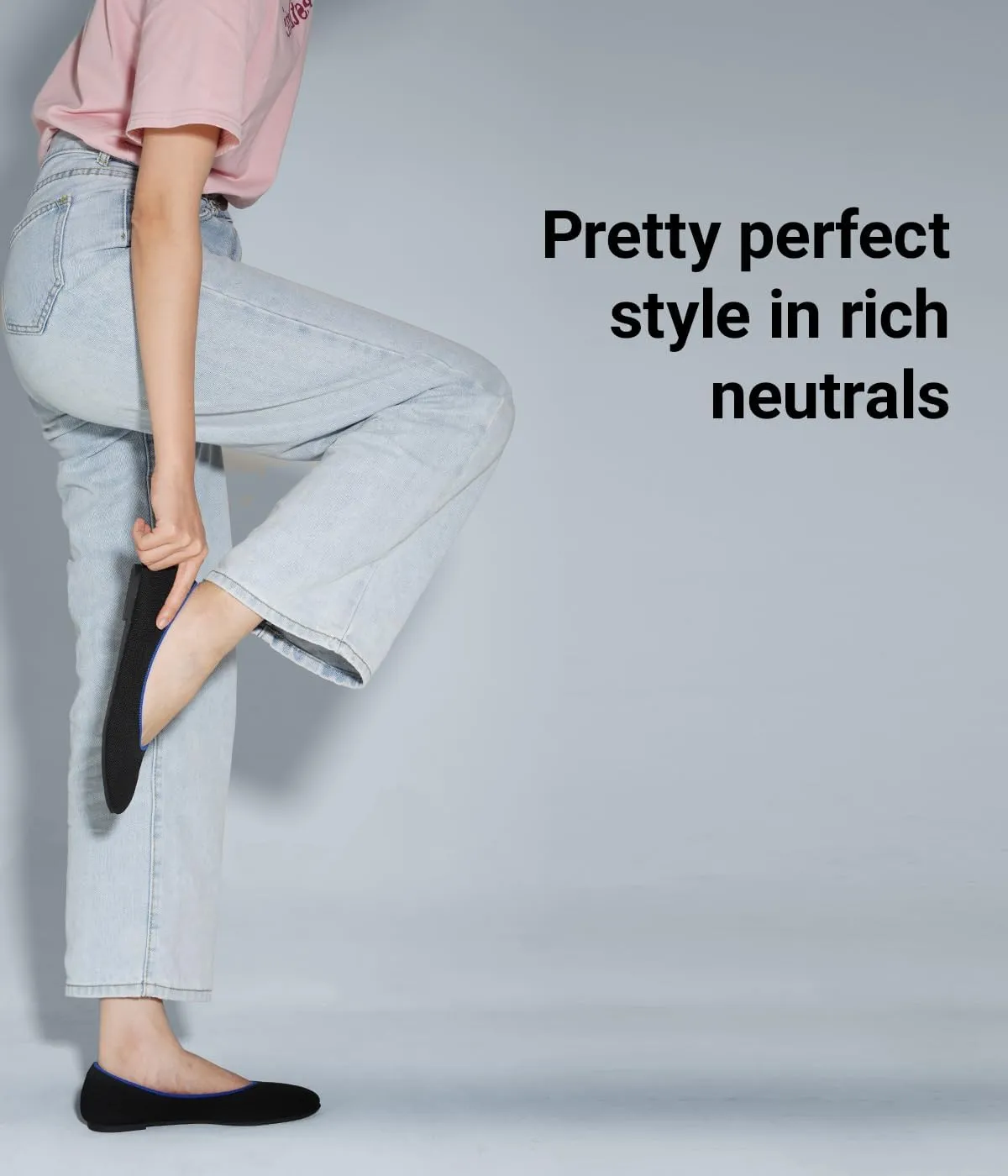 Slocyclub Flat Shoes for Women Classic Pointed Toe Slip On Ballet Shoes Knitted Texture Black Comfortable Dress Shoes