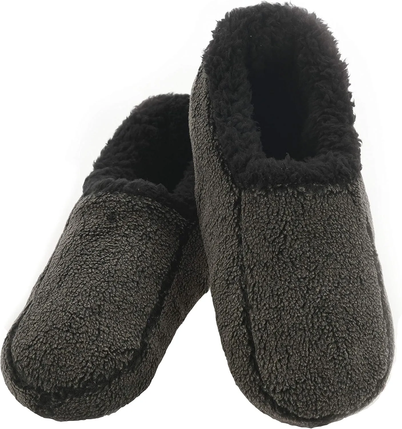 Snoozies Mens Two Tone Fleece Lined Slippers - Comfortable Slippers for Men - Two Tones