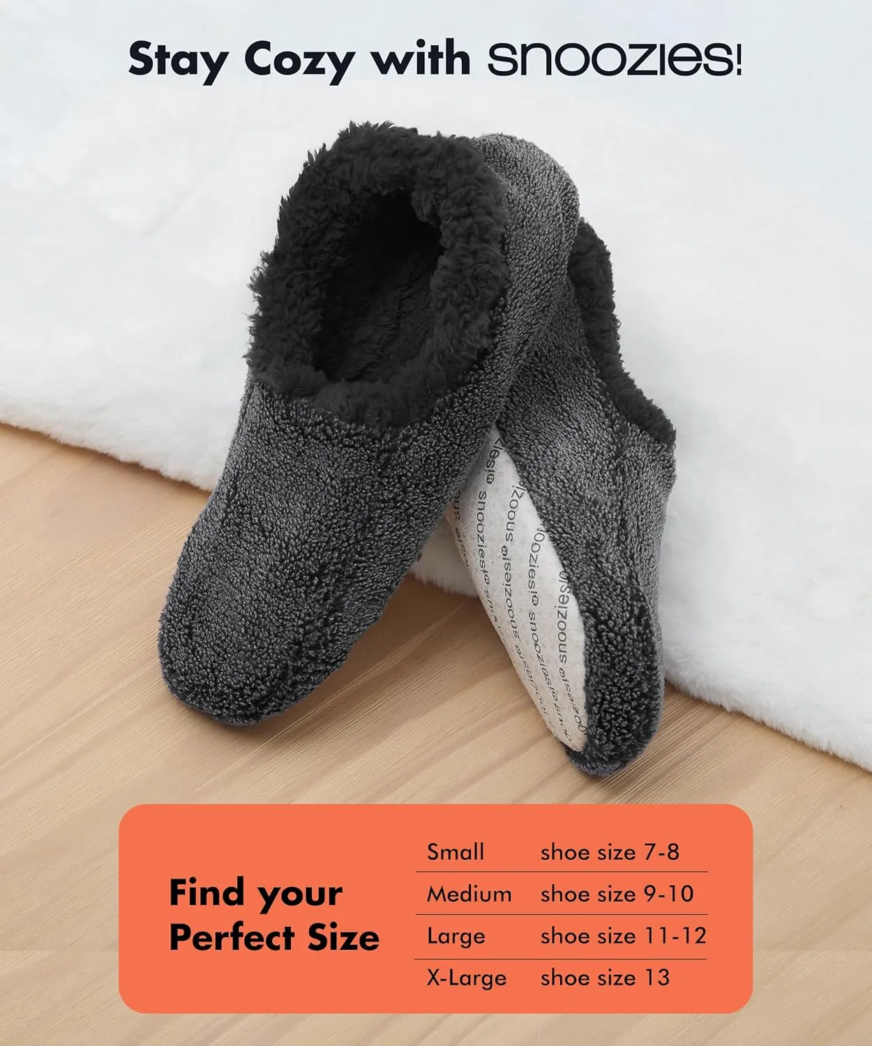 Snoozies Mens Two Tone Fleece Lined Slippers - Comfortable Slippers for Men - Two Tones