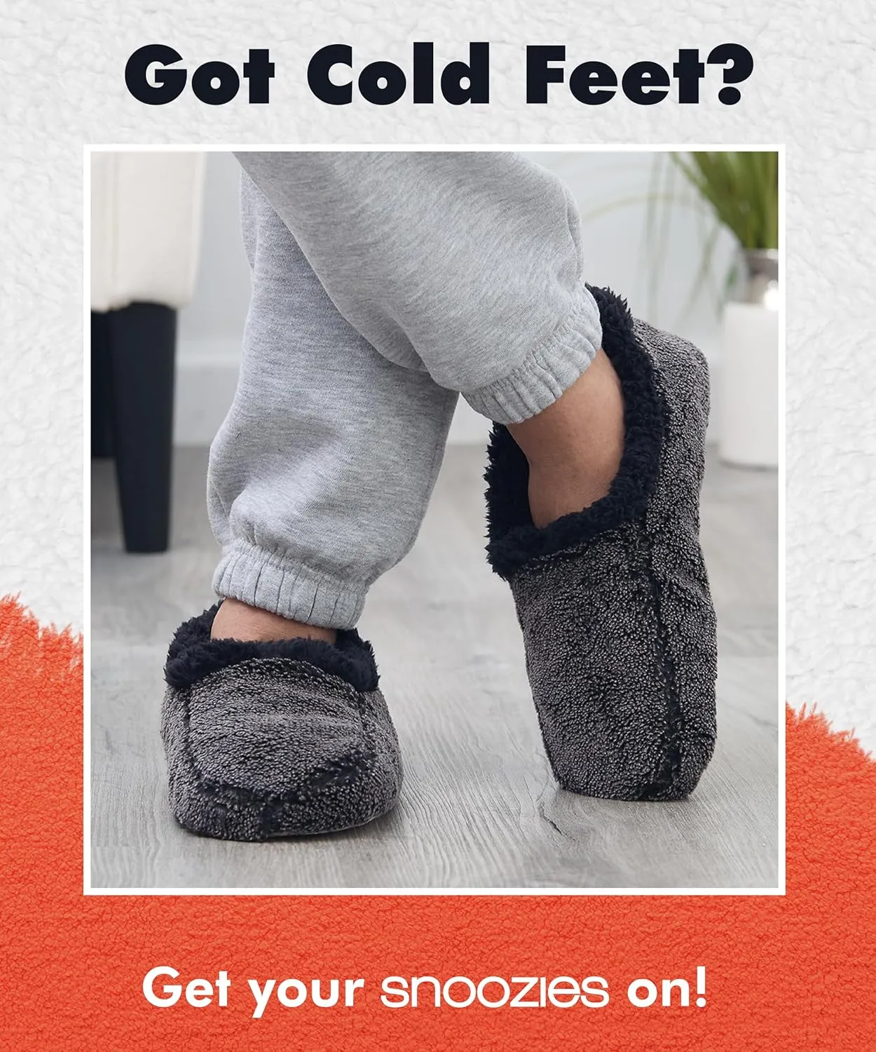 Snoozies Mens Two Tone Fleece Lined Slippers - Comfortable Slippers for Men - Two Tones