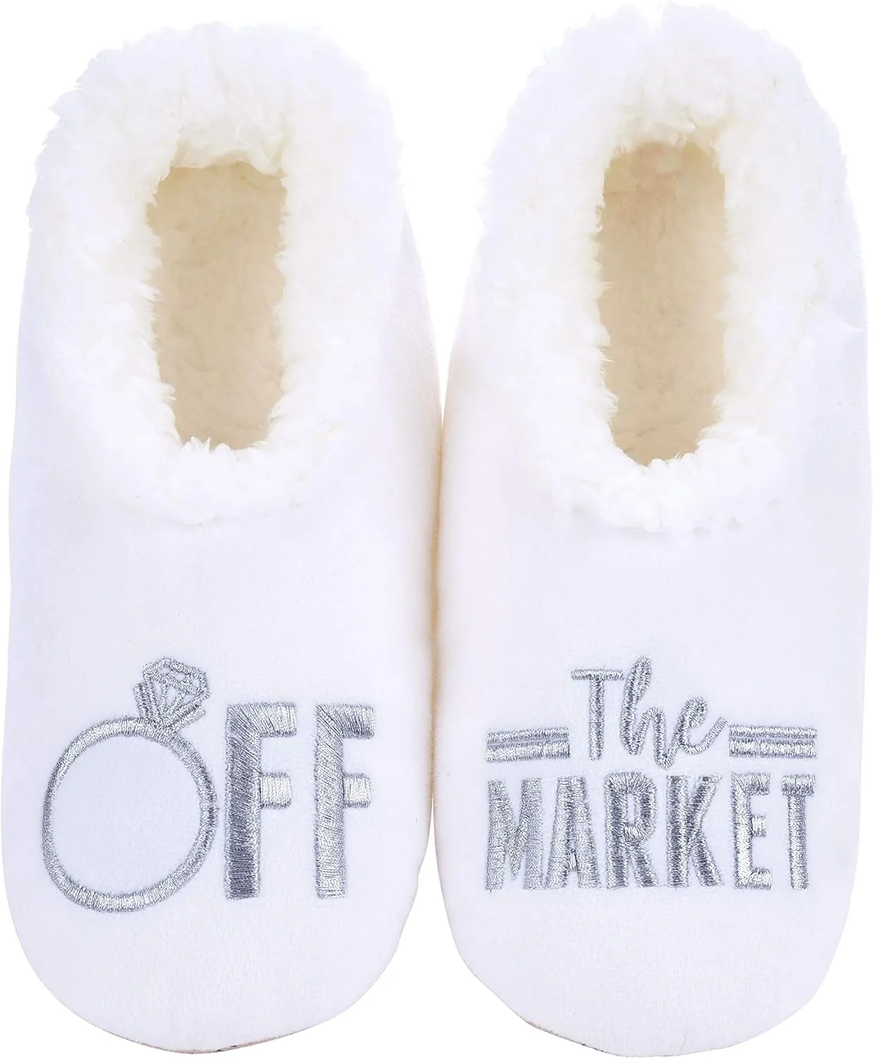 Snoozies Pairable Slipper Socks - Funny House Slippers for Women, Non-Slip Fuzzy Slipper Socks