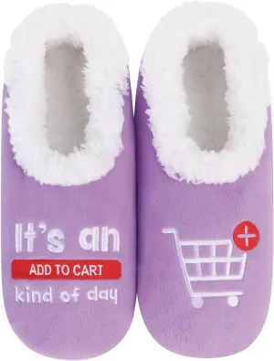 Snoozies Pairable Slipper Socks - Funny House Slippers for Women, Non-Slip Fuzzy Slipper Socks