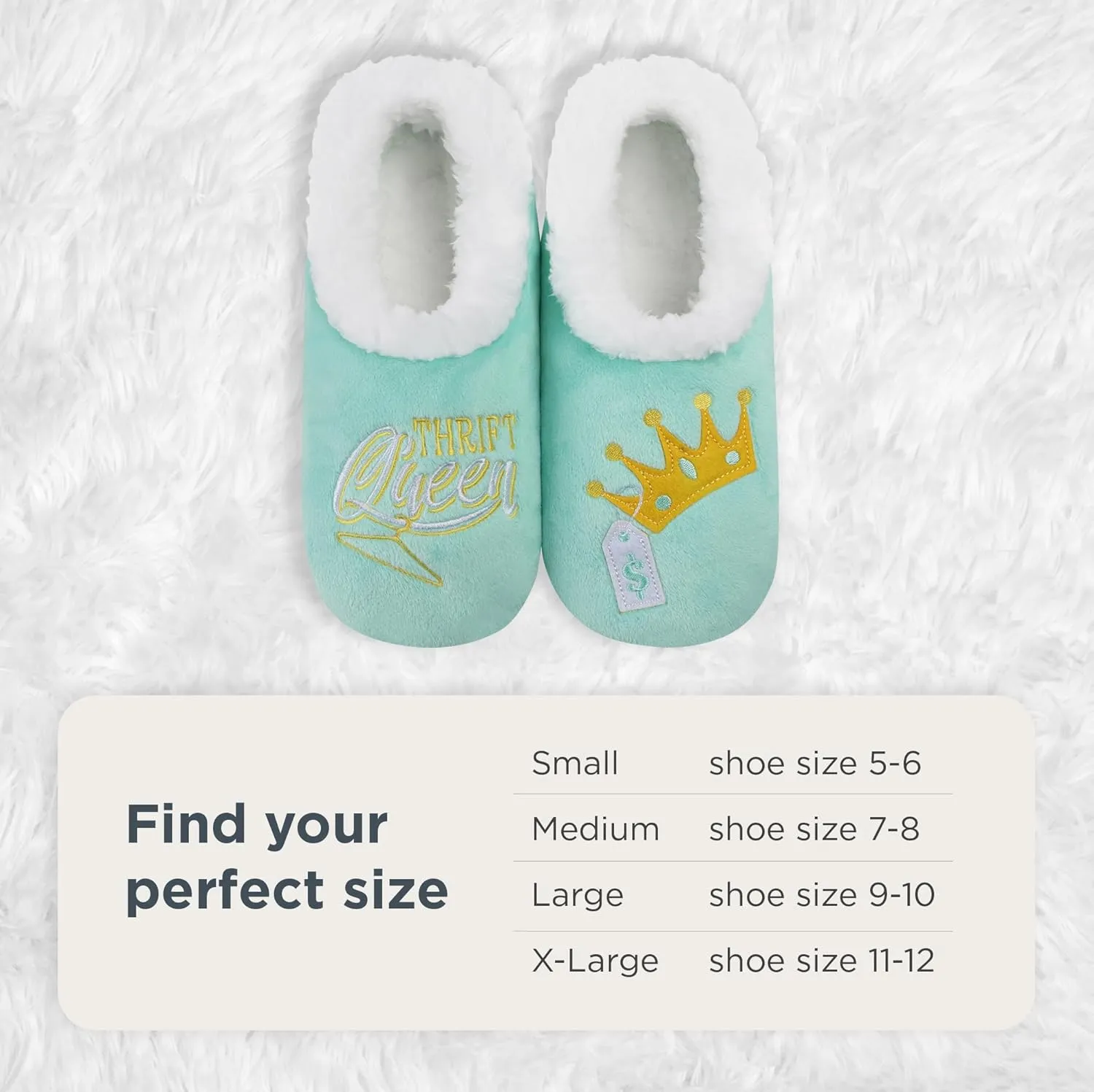 Snoozies Pairable Slipper Socks - Funny House Slippers for Women, Non-Slip Fuzzy Slipper Socks