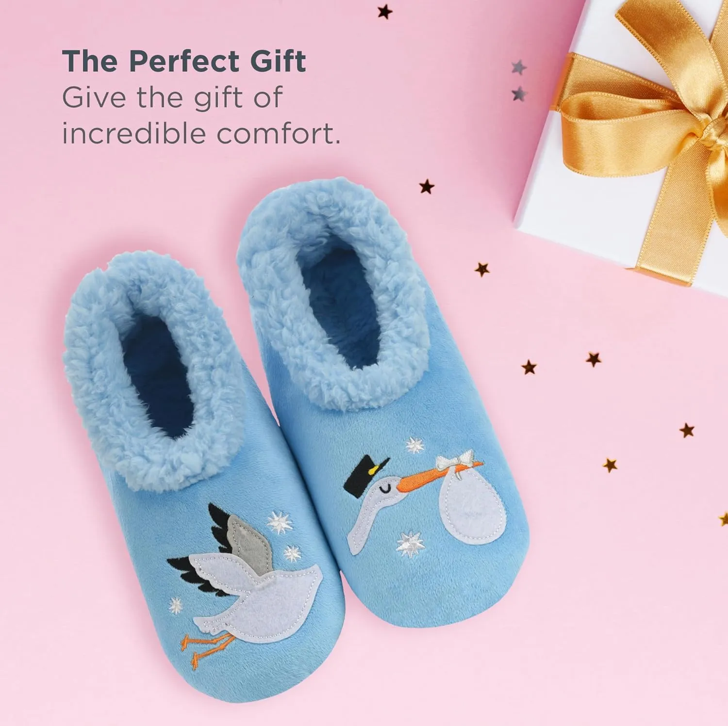 Snoozies Pairable Slipper Socks - Funny House Slippers for Women, Non-Slip Fuzzy Slipper Socks