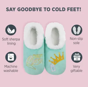 Snoozies Pairable Slipper Socks - Funny House Slippers for Women, Non-Slip Fuzzy Slipper Socks