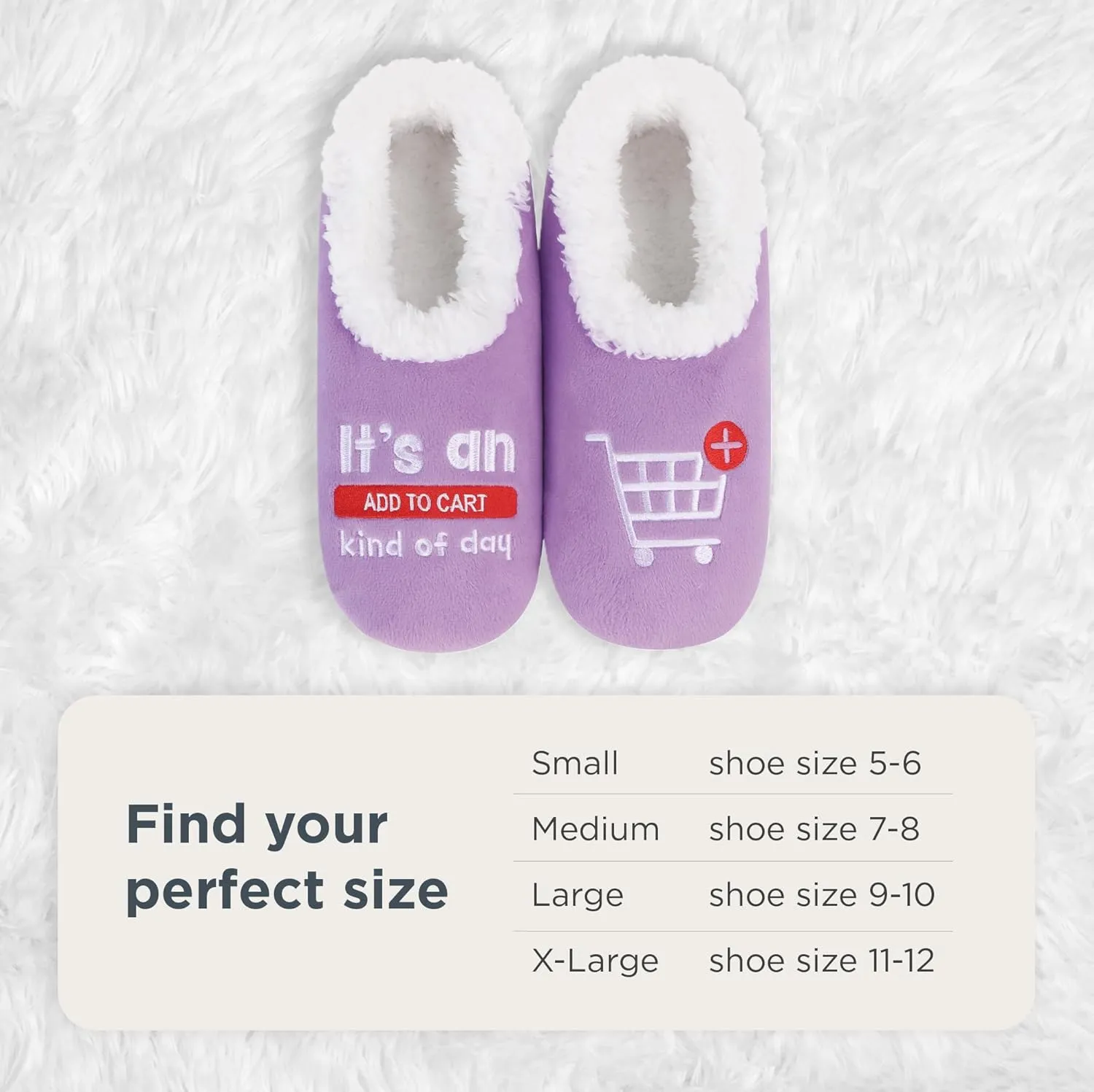 Snoozies Pairable Slipper Socks - Funny House Slippers for Women, Non-Slip Fuzzy Slipper Socks