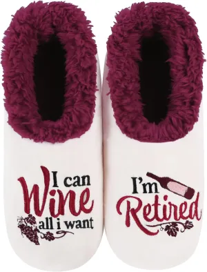 Snoozies Pairables Sherpa-lined Slipper Socks - Fuzzy and Cute Slippers for Women with Non-Slip Sole - Ladies Warm Slippers