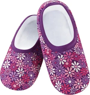 Snoozies Skinnies slipper socks for Women - Non-Slip slipper socks with Lightweight and Soft Sherpa Lining - Foldable Travel