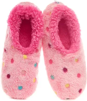 Snoozies Slippers for Women | Lotsa Dots Colorful Cozy Sherpa Slipper Socks | Womens House Slippers | Cozy Slippers for Women | Colorful Womens Fuzzy Slippers