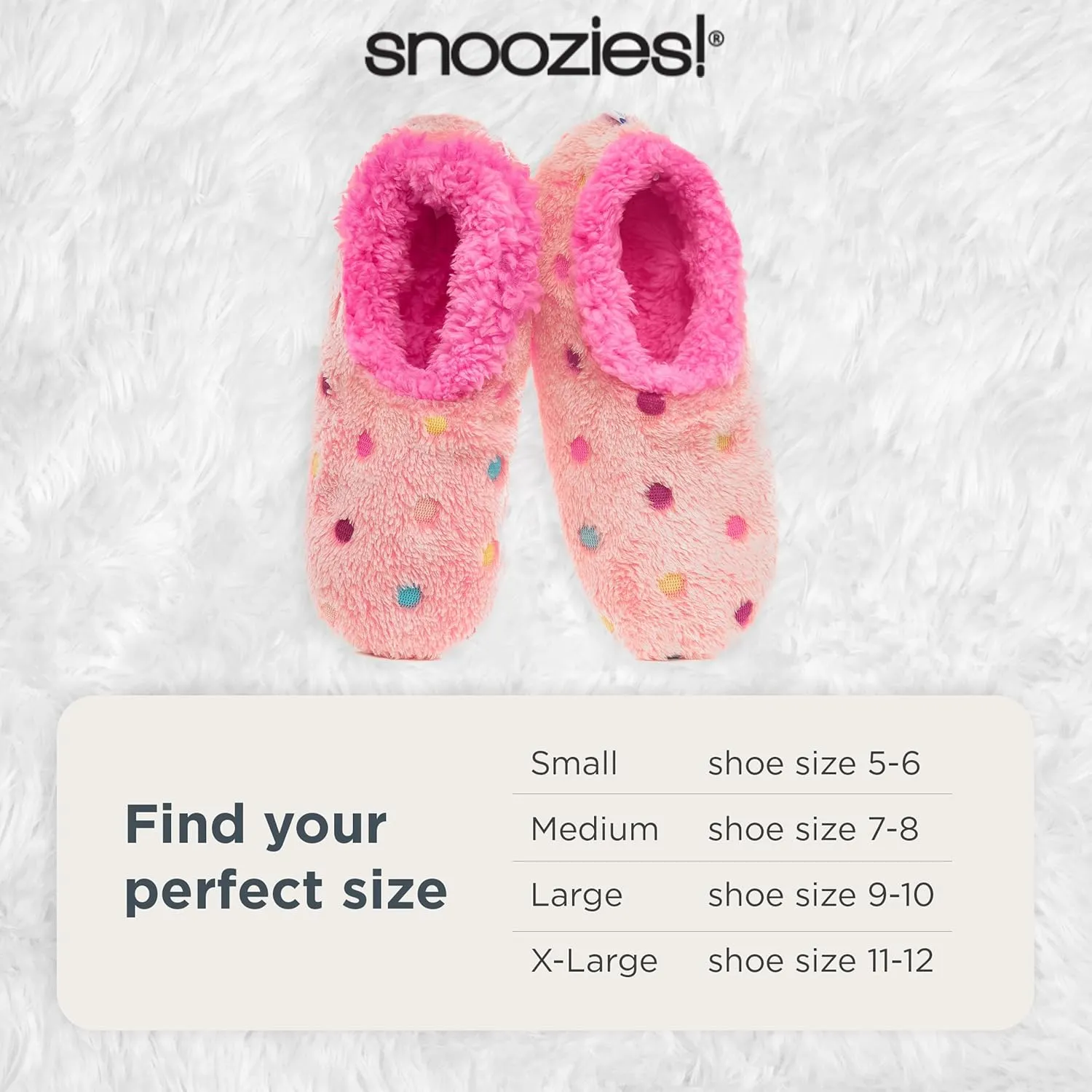 Snoozies Slippers for Women | Lotsa Dots Colorful Cozy Sherpa Slipper Socks | Womens House Slippers | Cozy Slippers for Women | Colorful Womens Fuzzy Slippers