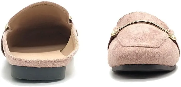 Starella Mules for Women Flats Slip On Loafers Open Back Shoes Buckle Mules