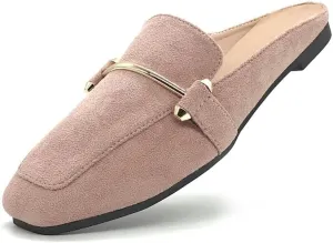 Starella Mules for Women Flats Slip On Loafers Open Back Shoes Buckle Mules