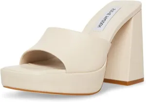 Steve Madden Cristo Platform Sandal Open Toe Chunky Heel Slip On Mule Pumps
