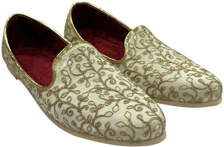 Stop n Style Punjabi Jutti for Men Sherwani Shoes Mens Loafers Dress Shoes Wedding Shoe Slip On