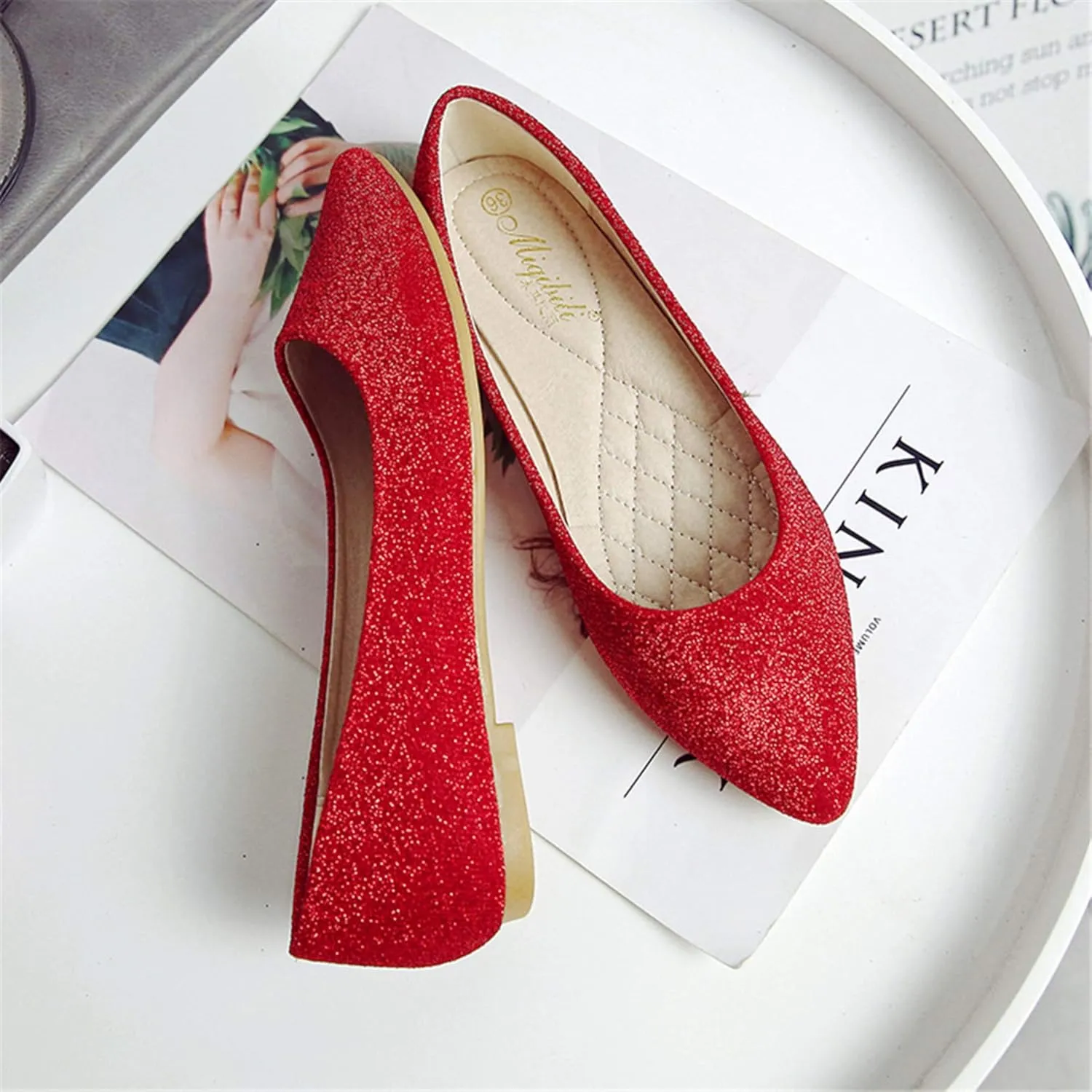 Stunner Women Stylish and Comfortable Mid-Heel Pointed Pumps Shoes