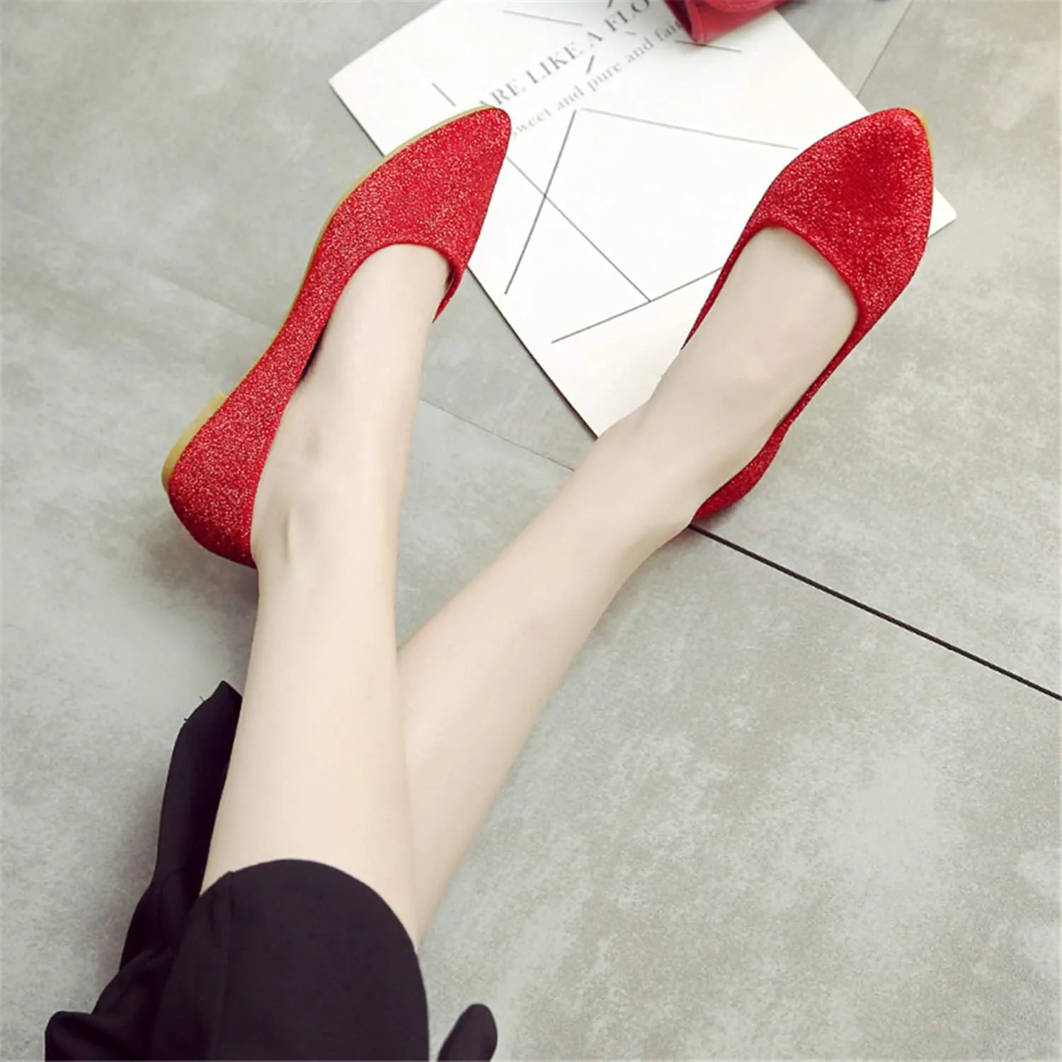 Stunner Women Stylish and Comfortable Mid-Heel Pointed Pumps Shoes