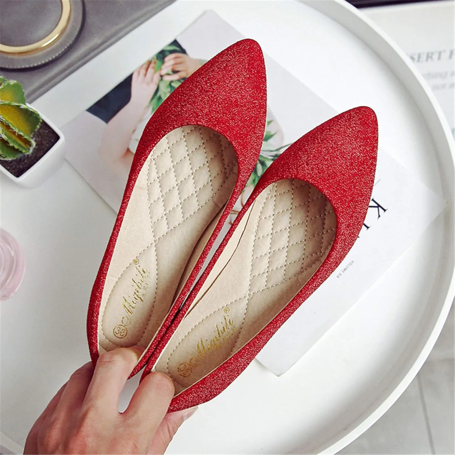 Stunner Women Stylish and Comfortable Mid-Heel Pointed Pumps Shoes