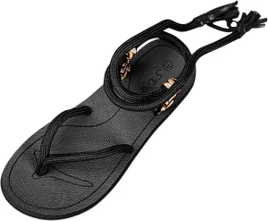 Summer Shoes Couple Men's Fashion Outerwear Rope Printed Herringbone Strap Sandal