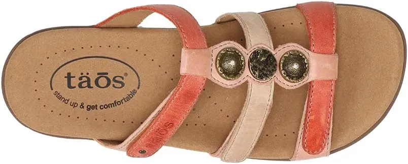Taos Prize 4 Women's Walking Sandal - Stylish and Adjustable Three Strap Open Back Slide On Walking Sandal with Premium Arch Support and Cushioning for All Day Comfort