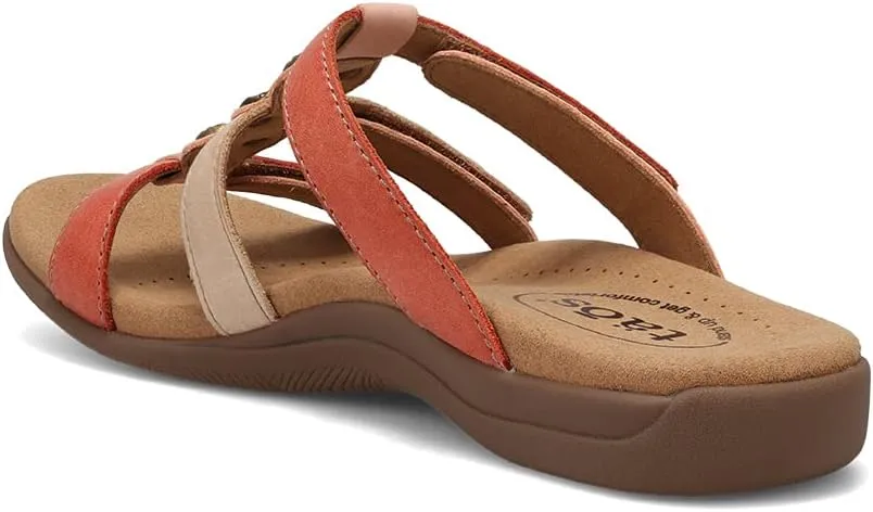 Taos Prize 4 Women's Walking Sandal - Stylish and Adjustable Three Strap Open Back Slide On Walking Sandal with Premium Arch Support and Cushioning for All Day Comfort
