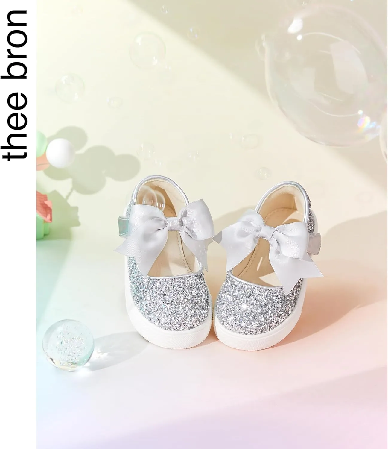 THEE BRON Toddler Shoes Girls Glitter Fashion Sneakers Sparkly Sequin Casual Shoes