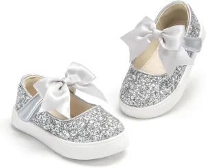 THEE BRON Toddler Shoes Girls Glitter Fashion Sneakers Sparkly Sequin Casual Shoes