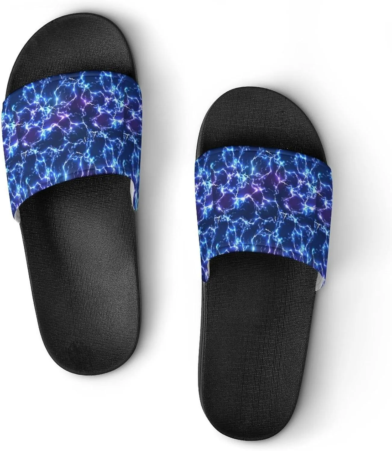 Thunder And Lightning Men's And Women's Outdoor Beach Slippers PVC Slippers Sandals Comfortable Shower Shoes 40 (250mm)