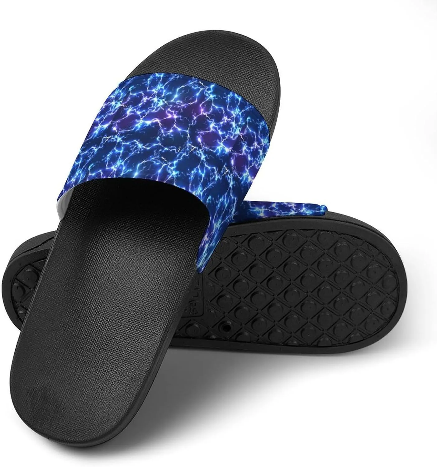 Thunder And Lightning Men's And Women's Outdoor Beach Slippers PVC Slippers Sandals Comfortable Shower Shoes