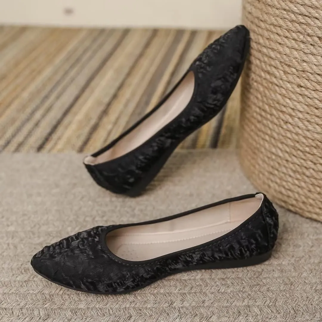 TN TANGNEST Womens Shiny Foldable Ballet Flats Wedding Rhinestone Slip On Flat Shoes