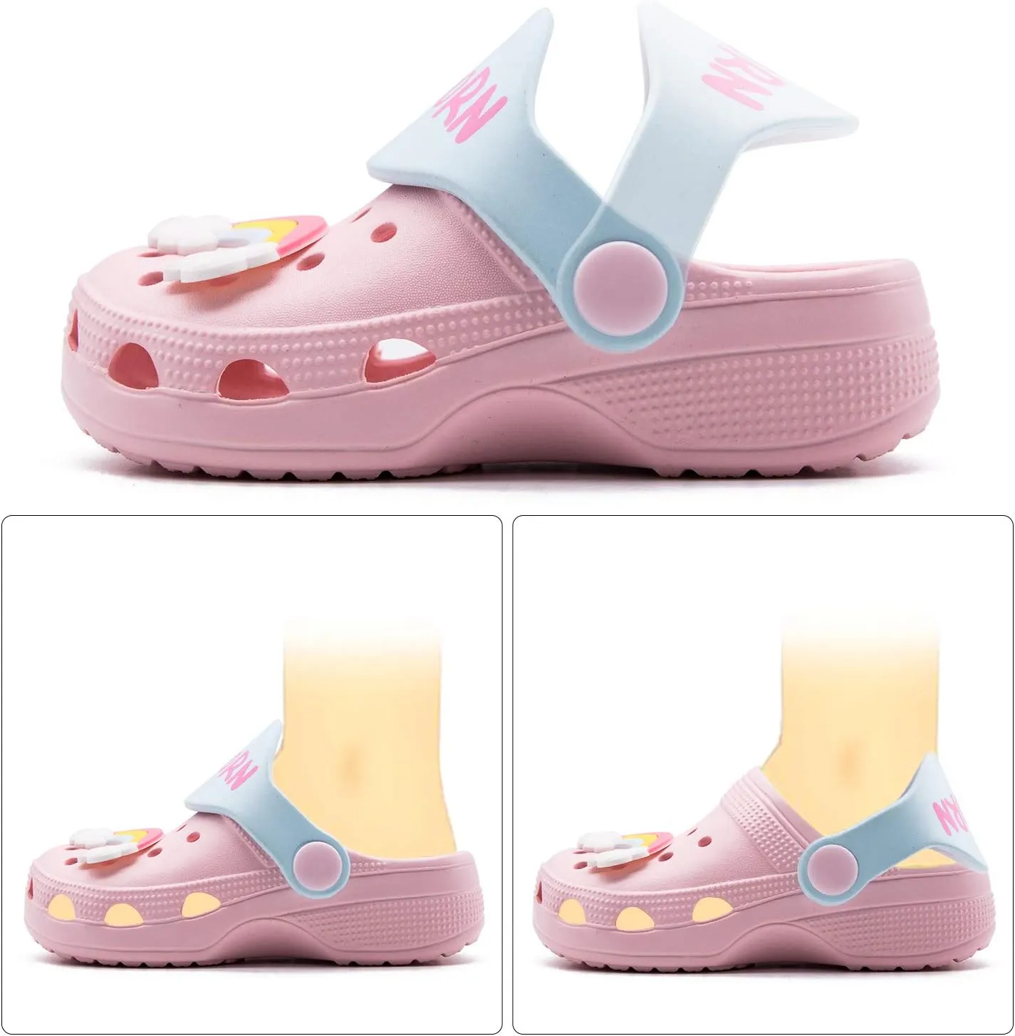 Toddler Little Kids Clogs Slippers Sandals, Non-Slip Girls Boys Clogs Slide Lightweight Garden Shoes Slip-on Beach Pool Shower Slippers