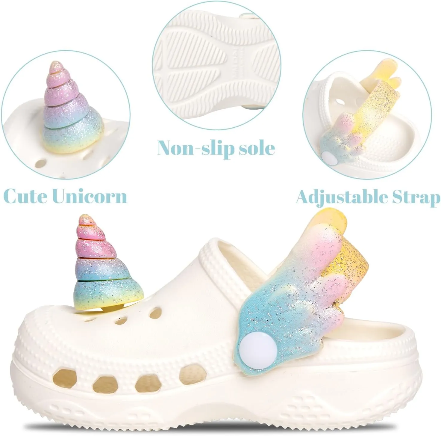 Toddler Little Kids Clogs Slippers Sandals, Non-Slip Girls Boys Clogs Slide Lightweight Garden Shoes Slip-on Beach Pool Shower Slippers