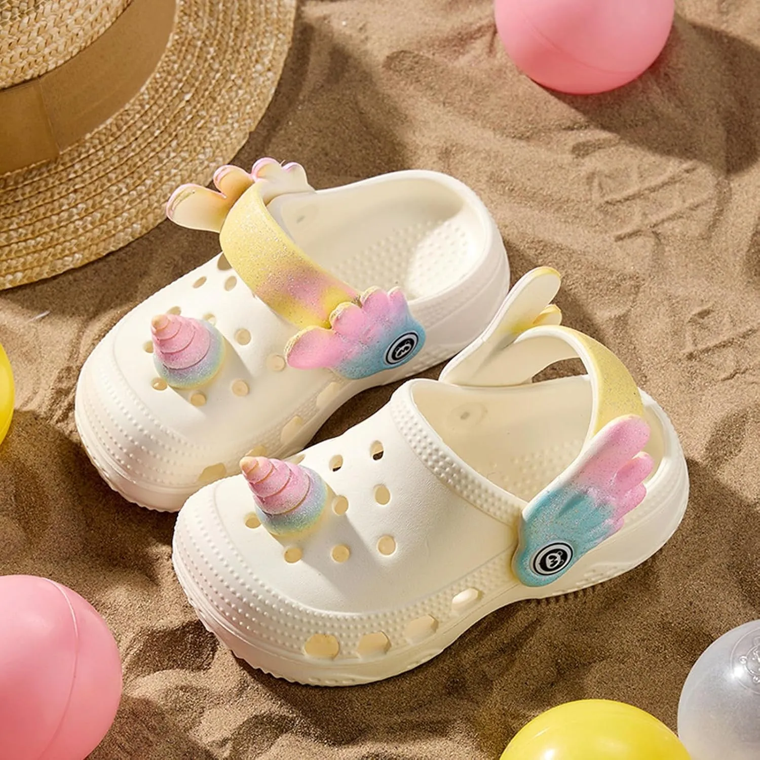 Toddler Little Kids Clogs Slippers Sandals, Non-Slip Girls Boys Clogs Slide Lightweight Garden Shoes Slip-on Beach Pool Shower Slippers