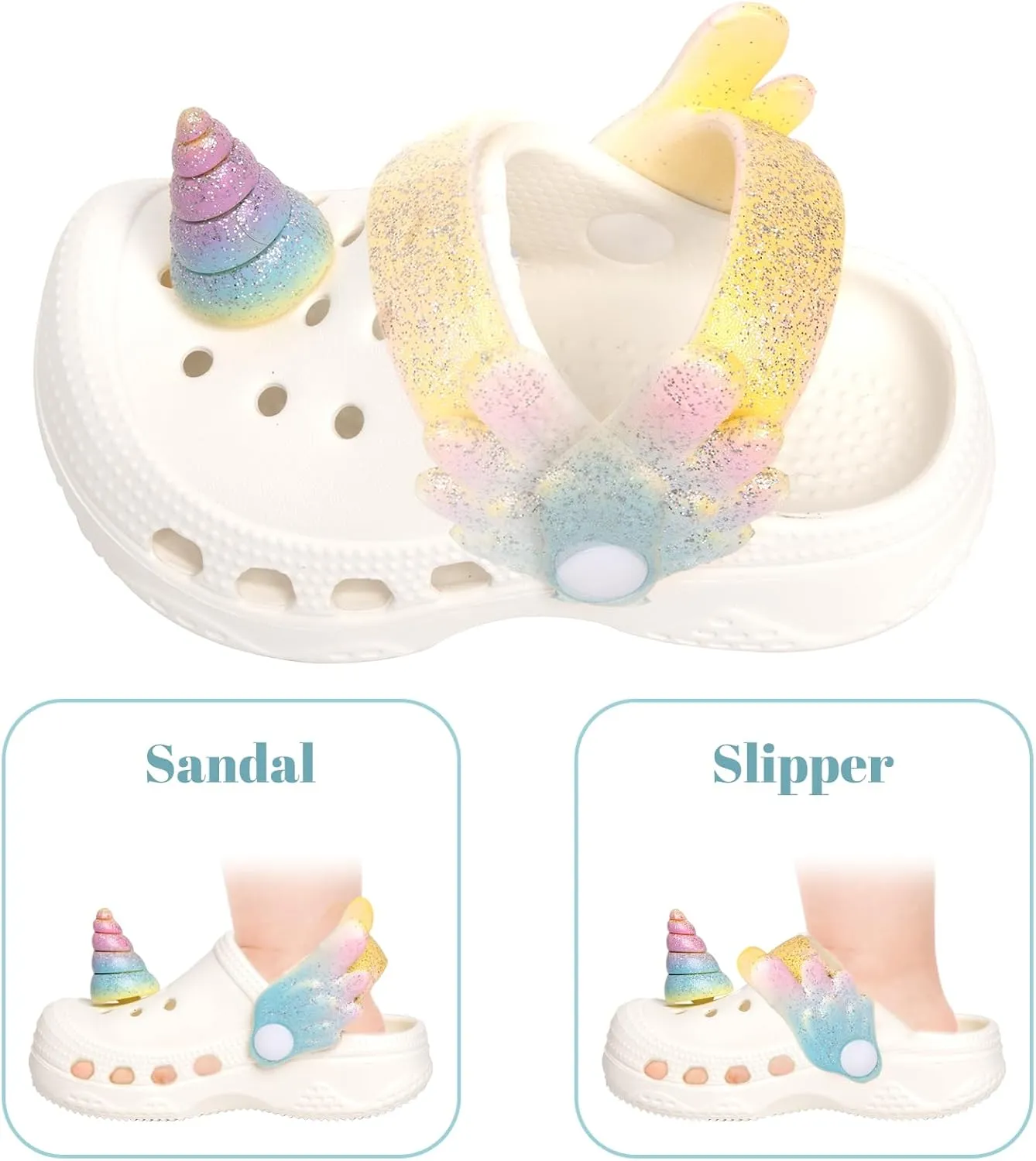 Toddler Little Kids Clogs Slippers Sandals, Non-Slip Girls Boys Clogs Slide Lightweight Garden Shoes Slip-on Beach Pool Shower Slippers