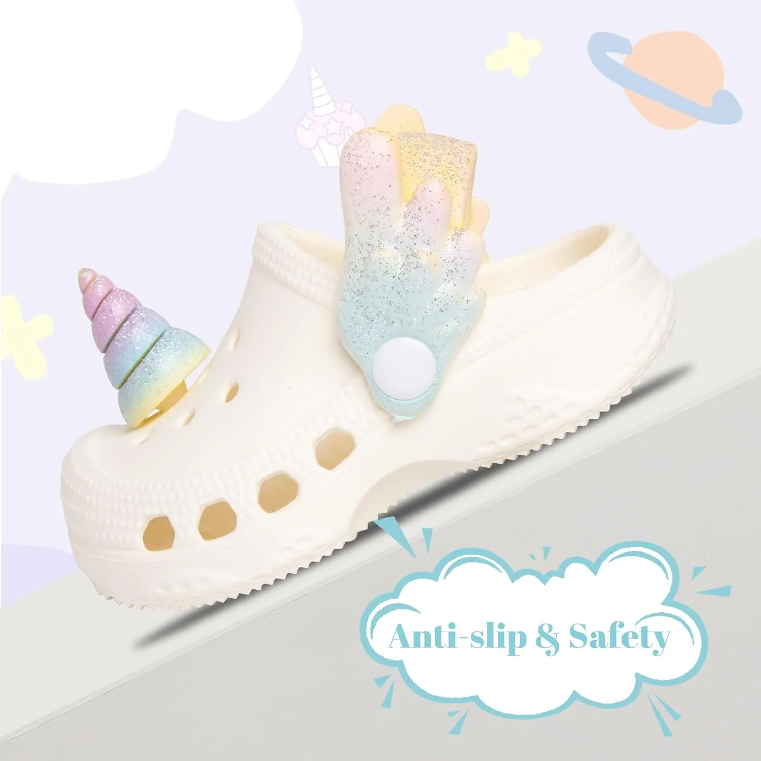 Toddler Little Kids Clogs Slippers Sandals, Non-Slip Girls Boys Clogs Slide Lightweight Garden Shoes Slip-on Beach Pool Shower Slippers