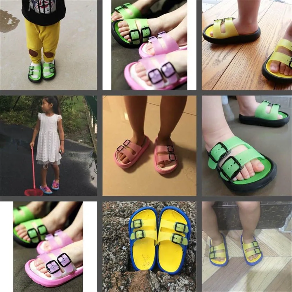 Toddler Little Kids Summer Sandals Non-Slip Boy Girl Slide Lightweight Beach Water Shoes Shower Pool Slippers